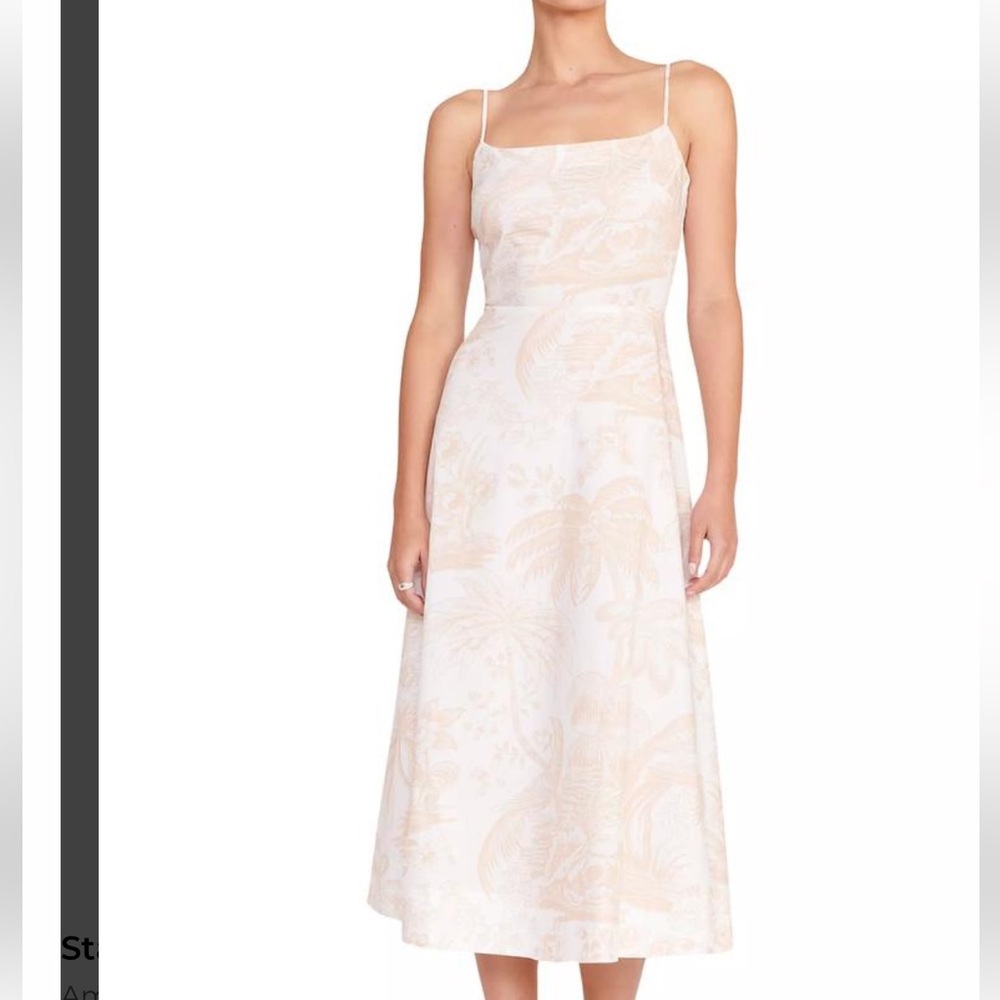 STAUD Cream Maxi Sundress with Spaghetti Straps